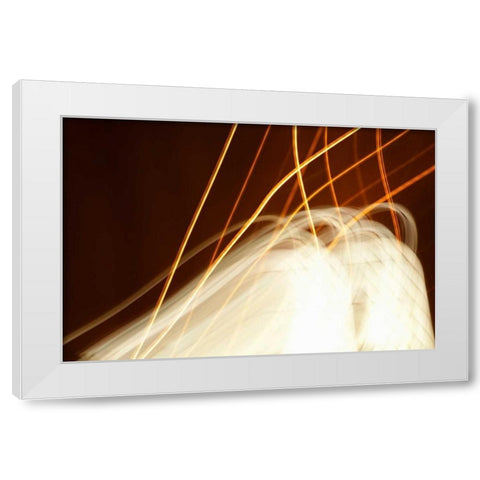 Dancing Lights I White Modern Wood Framed Art Print by Millet, Karyn