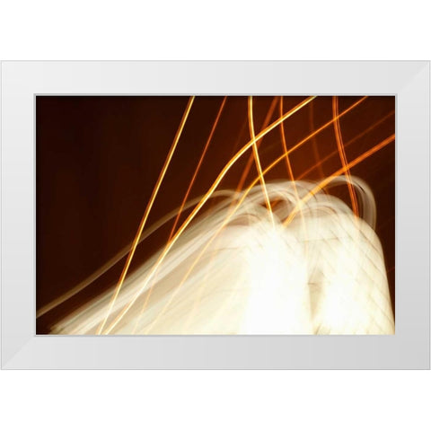 Dancing Lights I White Modern Wood Framed Art Print by Millet, Karyn