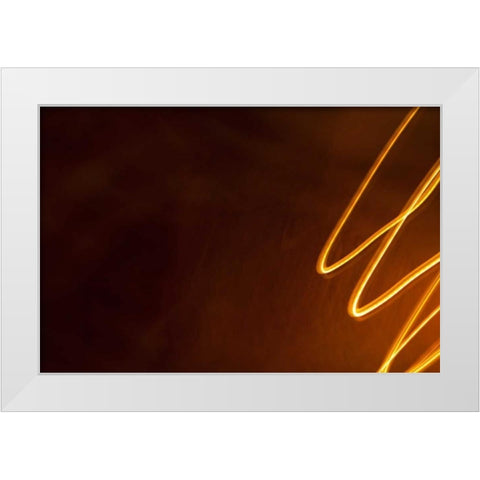Dancing Lights II White Modern Wood Framed Art Print by Millet, Karyn