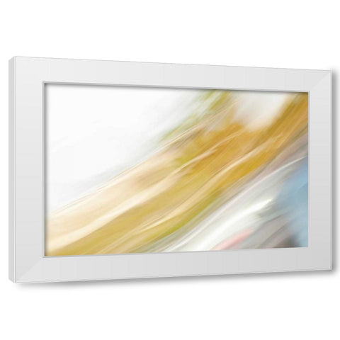 Color Streaks II White Modern Wood Framed Art Print by Millet, Karyn