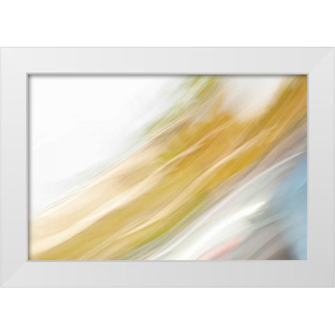 Color Streaks II White Modern Wood Framed Art Print by Millet, Karyn
