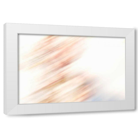 Color Streaks III White Modern Wood Framed Art Print by Millet, Karyn