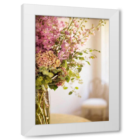 Spring Bouquet II White Modern Wood Framed Art Print by Millet, Karyn