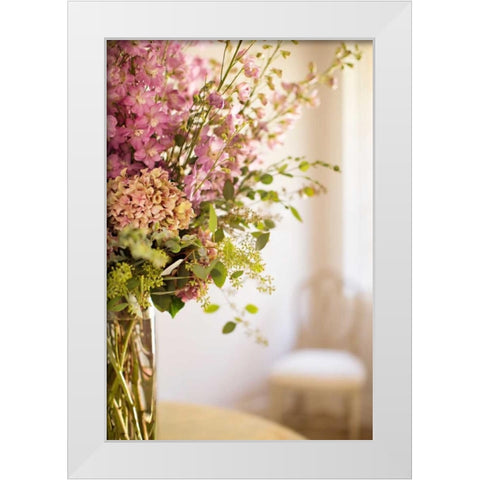 Spring Bouquet II White Modern Wood Framed Art Print by Millet, Karyn