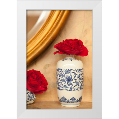Oriental Vase White Modern Wood Framed Art Print by Millet, Karyn