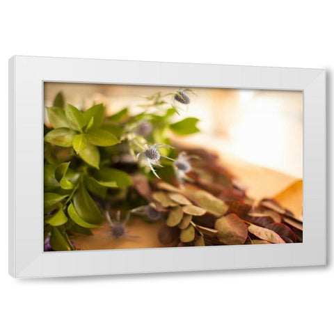 Bouquet I White Modern Wood Framed Art Print by Millet, Karyn