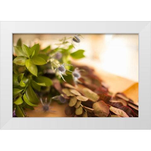 Bouquet I White Modern Wood Framed Art Print by Millet, Karyn