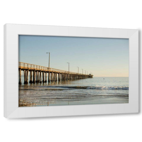 Boardwalk White Modern Wood Framed Art Print by Millet, Karyn