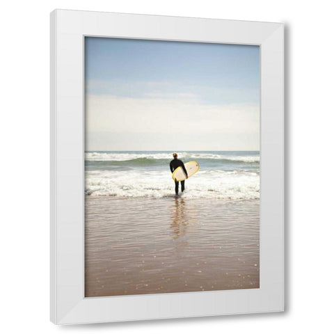 Surfer White Modern Wood Framed Art Print by Millet, Karyn