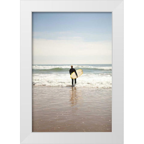 Surfer White Modern Wood Framed Art Print by Millet, Karyn