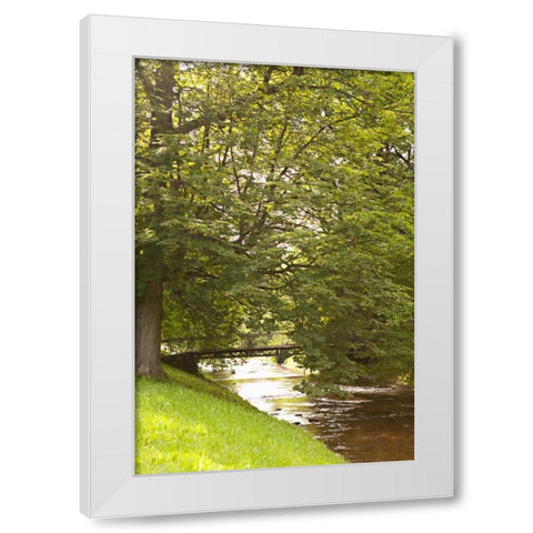 Bridge Over the Creek White Modern Wood Framed Art Print by Millet, Karyn
