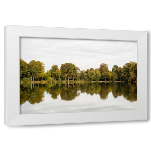 On the Lake I White Modern Wood Framed Art Print by Millet, Karyn