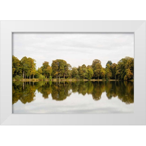 On the Lake I White Modern Wood Framed Art Print by Millet, Karyn