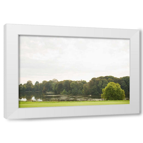 On the Lake II White Modern Wood Framed Art Print by Millet, Karyn