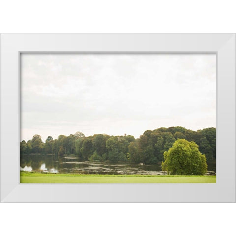 On the Lake II White Modern Wood Framed Art Print by Millet, Karyn