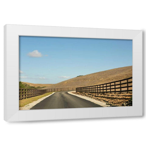 Country Road I White Modern Wood Framed Art Print by Millet, Karyn