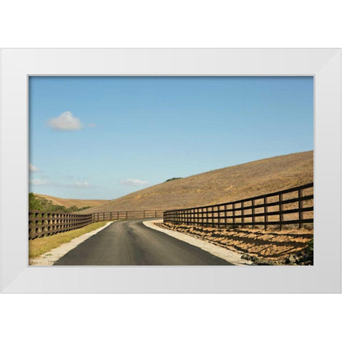 Country Road I White Modern Wood Framed Art Print by Millet, Karyn