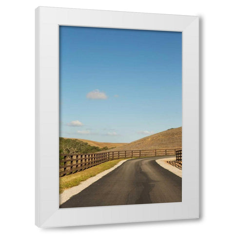 Country Road III White Modern Wood Framed Art Print by Millet, Karyn