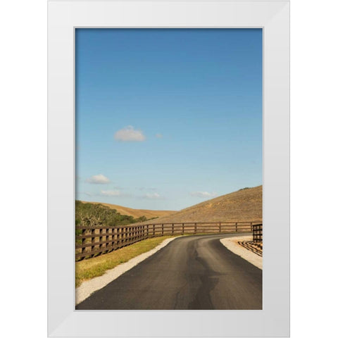 Country Road III White Modern Wood Framed Art Print by Millet, Karyn