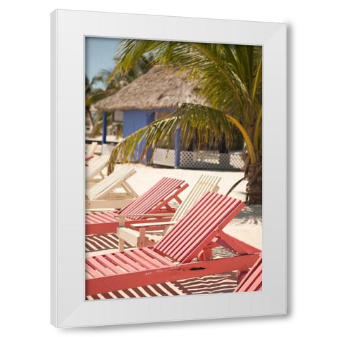 Lazy Beach White Modern Wood Framed Art Print by Millet, Karyn