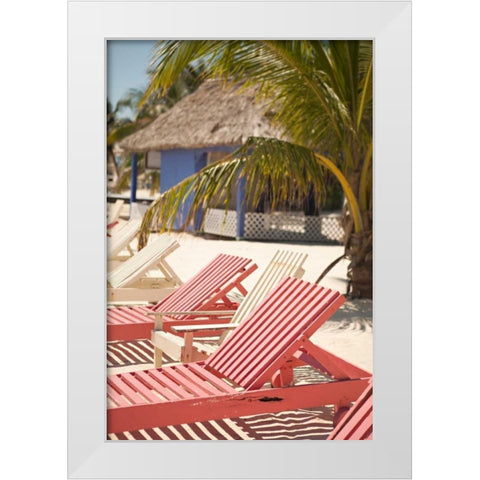Lazy Beach White Modern Wood Framed Art Print by Millet, Karyn