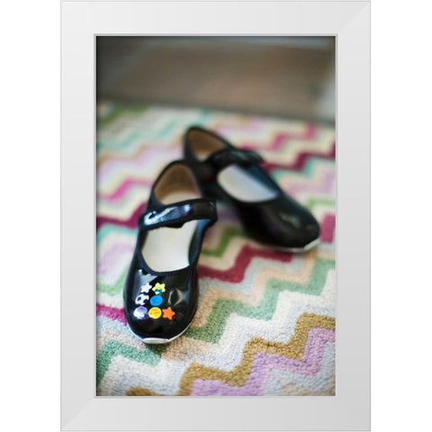Cute Shoes White Modern Wood Framed Art Print by Millet, Karyn