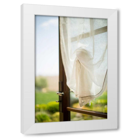 Open Window White Modern Wood Framed Art Print by Millet, Karyn