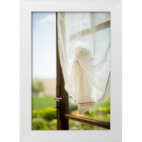 Open Window White Modern Wood Framed Art Print by Millet, Karyn