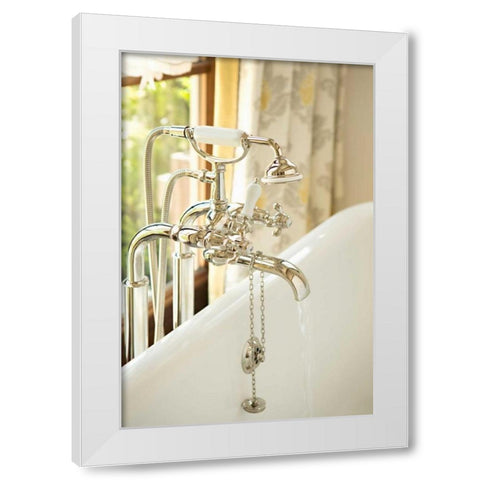 Faucet I White Modern Wood Framed Art Print by Millet, Karyn