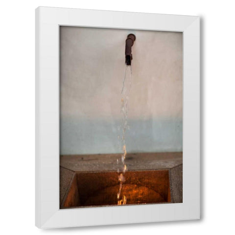 Fountain II White Modern Wood Framed Art Print by Millet, Karyn
