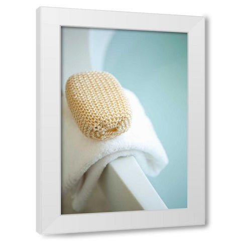 Bath is Ready I White Modern Wood Framed Art Print by Millet, Karyn