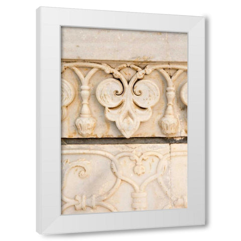 Stonework Detail I White Modern Wood Framed Art Print by Millet, Karyn