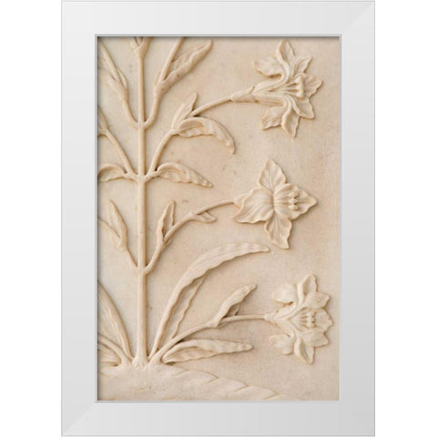 Stonework Detail II White Modern Wood Framed Art Print by Millet, Karyn