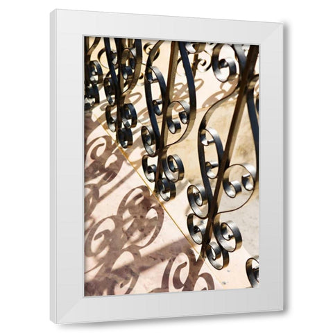 Railing White Modern Wood Framed Art Print by Millet, Karyn