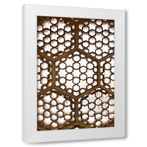 Geometric White Modern Wood Framed Art Print by Millet, Karyn