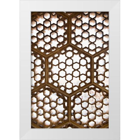 Geometric White Modern Wood Framed Art Print by Millet, Karyn