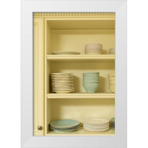 Country Kitchen II White Modern Wood Framed Art Print by Millet, Karyn