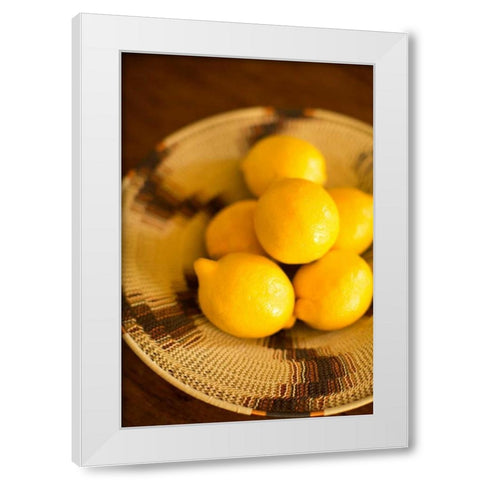 Lemons White Modern Wood Framed Art Print by Millet, Karyn