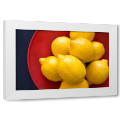 Lemons II White Modern Wood Framed Art Print by Millet, Karyn