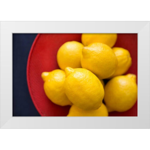 Lemons II White Modern Wood Framed Art Print by Millet, Karyn