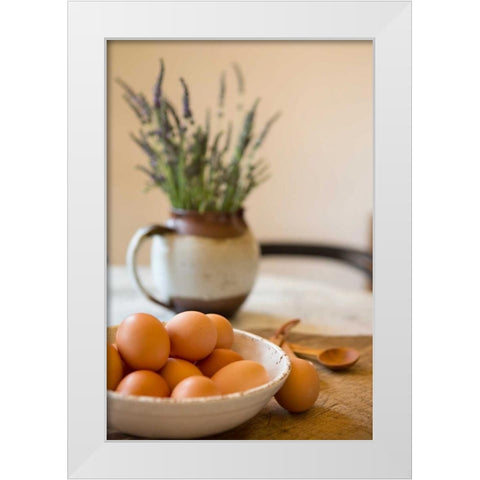 Eggs White Modern Wood Framed Art Print by Millet, Karyn