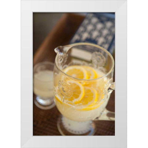 Lemonade White Modern Wood Framed Art Print by Millet, Karyn