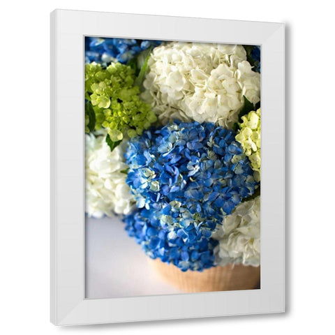 Hydrangea Bouquet White Modern Wood Framed Art Print by Millet, Karyn