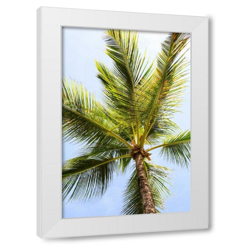Below the Palms I White Modern Wood Framed Art Print by Millet, Karyn