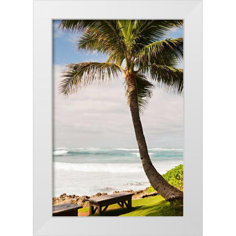 Peaceful Caribbean I White Modern Wood Framed Art Print by Millet, Karyn