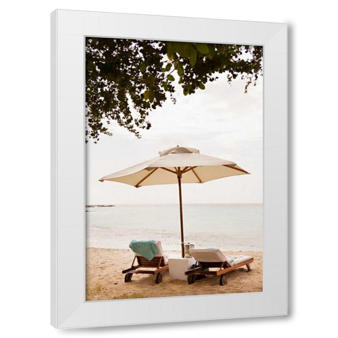 Peaceful Caribbean III White Modern Wood Framed Art Print by Millet, Karyn