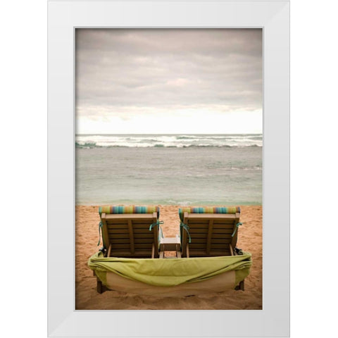 Peaceful Caribbean IV White Modern Wood Framed Art Print by Millet, Karyn