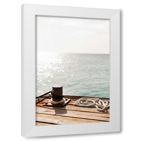 Awaiting Return White Modern Wood Framed Art Print by Millet, Karyn