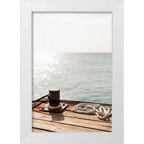 Awaiting Return White Modern Wood Framed Art Print by Millet, Karyn