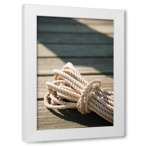 Boat Rope White Modern Wood Framed Art Print by Millet, Karyn